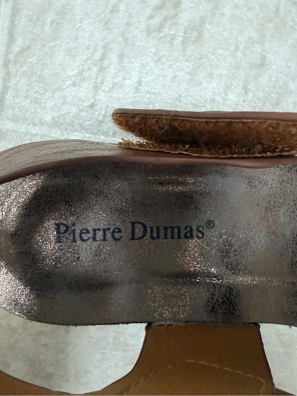 Pierre Dumas Brown Crisscross Slingback Sandals - Women's